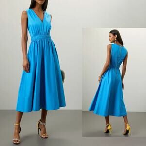 Roksanda Collective Blue Midi Dress (Size 10)